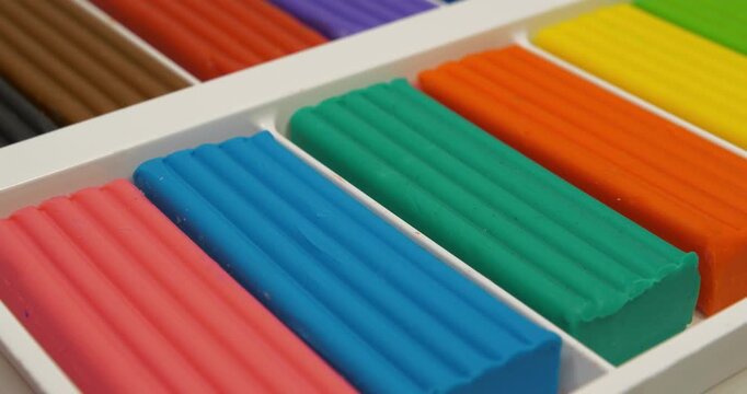 Bright plasticine cubes for colorful crafts and playful learning