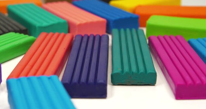 Soft plasticine for shaping colorful objects and creative crafts