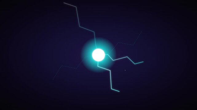 vibrant cyan and white electric plasma burst animation