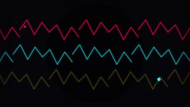 vibrant pop art geometric zigzag pattern