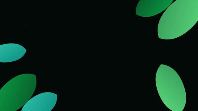 vibrant tropical leaf silhouette sway motion overlay black