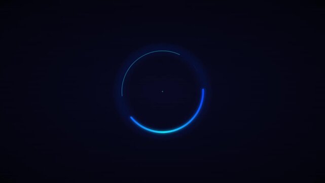 Vibrant Ultramarine Blue Pulse Loading Circle Graphic
