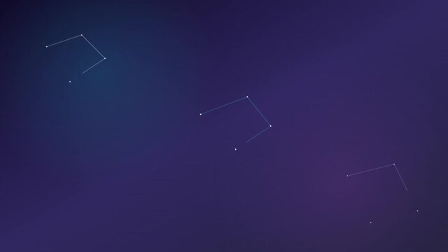 white star constellation lines connecting in sky