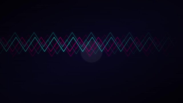 zigzag neon waves energetic abstract motion