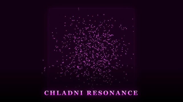 Chladni Resonance Pink Particles Forming Sound Wave Patterns