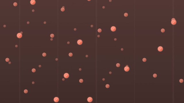 Rich Mahogany Background With Bright Copper Coin Rain