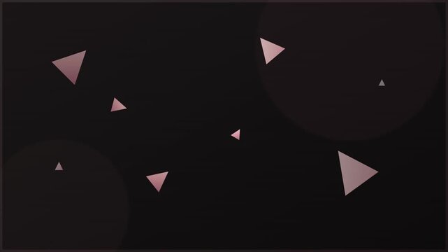 rose gold triangle drift luxurious motion graphic