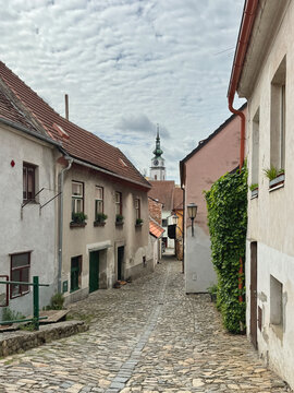 The Jewish Quarter in the old town of Trebic in Czechia