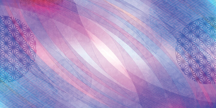 Abstract Japanese Style Colorful Pattern Background