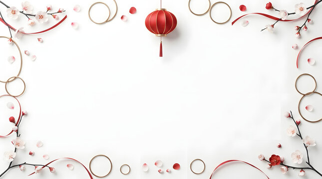 New year frame isolated on white background