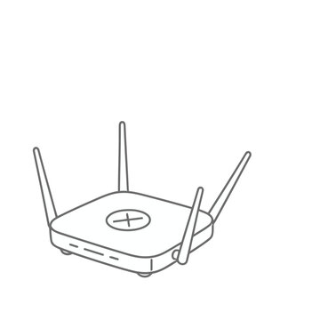 Wireless router with antennas