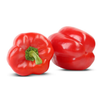 two red bell peppers