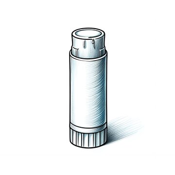 White glue stick adhesive with blue accents for school craft projects and office tasks.