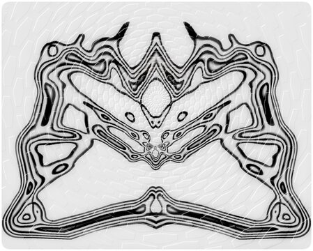 3d abstract cyberpunk geometric dragon head tattoo , topographic lines art 