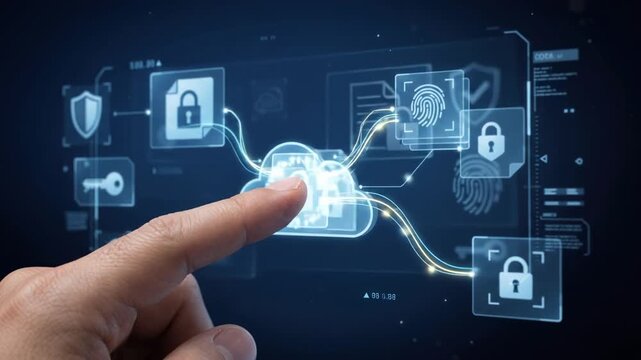 Cloud Security Interface With Locked Digital Folders