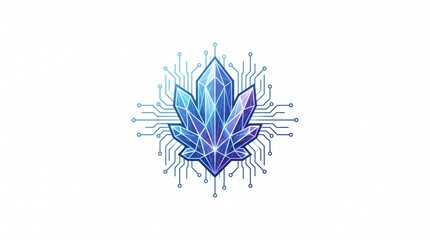 Fototapeta premium Futuristic AI and digital logo symbols featuring neural networks, machine learning, automation, data intelligence, and smart technology in clean minimalist vector designs.