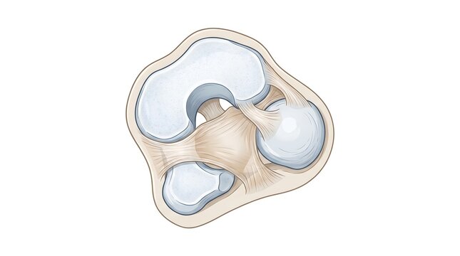 Distal radioulnar joint anatomy illustration showing wrist bone and forearm structure