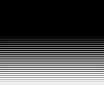 Straight, parallel lines from thick to thin to down. Horizontally repeatable