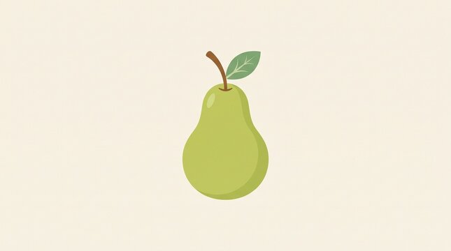 Green pear illustration