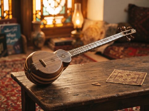 Persian setar instrument