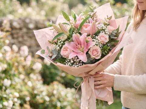 Pink flower bouquet