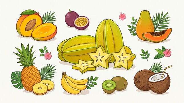 Tropical fruit set