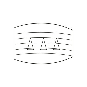 Japanese koto simple line illustration