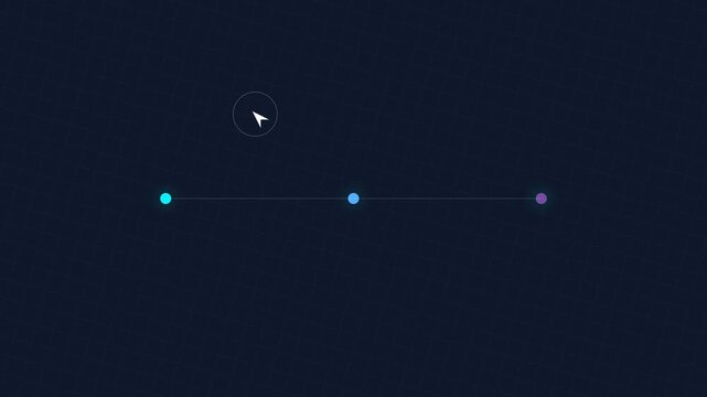 Minimalist dark interface with connecting dots and cursor