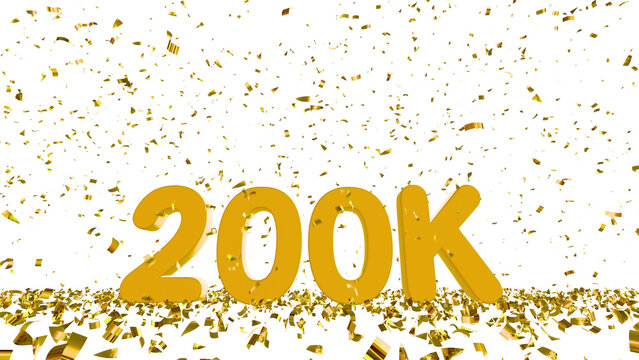 200K Celebration party confetti falling on ground floor against black background. multicolored confetti rain on alpha Chanel PNG.