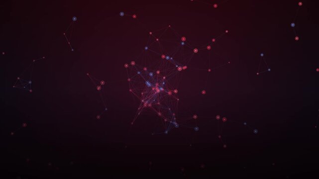Abstract 4K crimson and electric blue warp speed motion graphics background with radial expansion and full-screen pulse