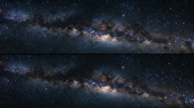 Milky way galaxy with starry cosmic background