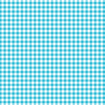 Cyan Blue Vichy Gingham Pattern Seamless Texture