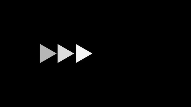 3d arrow icon swipe up animation black background. Up arrow animation on black background. direction arrow icon motion. 4k neon arrow video, blue shape swipe motion on transparent background
