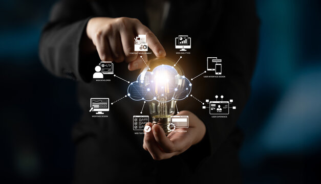 Cloud computing, cloud strategy, and cloud technology transforming digital infrastructure with scalable services, secure data storage, and cloud-based digital business solutions. Spline