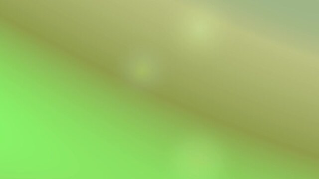 Abstract green and beige gradient with soft bokeh highlights and diagonal light streaks