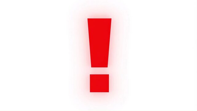 Flashing red exclamation mark video