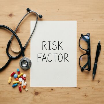 Medical Risk Factor Concept With Stethoscope And Pills