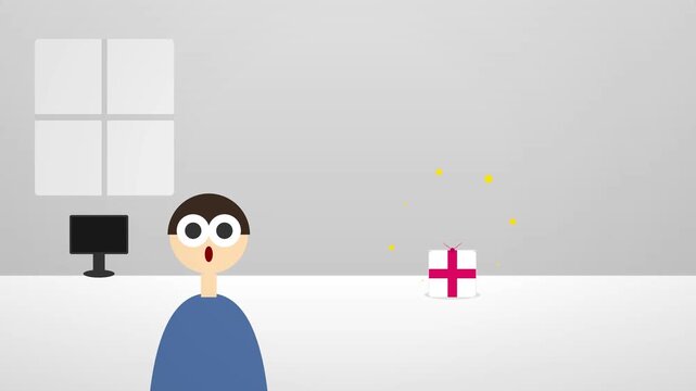 Minimalist avatar illustration on clean abstract background for modern ui design concepts