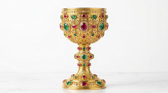 antique glass vase isolated on white