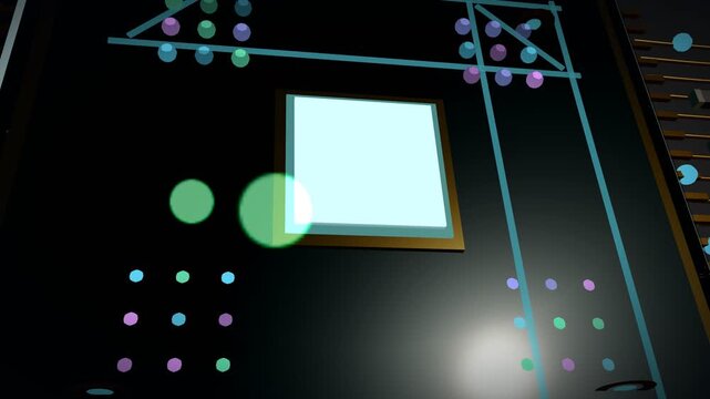 Futuristic Glowing Quantum Processor Unit on a Dark Circuit Board