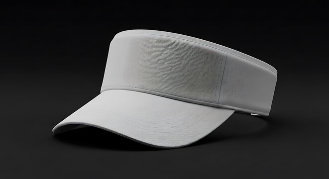 mockup of a light gray color visor hat