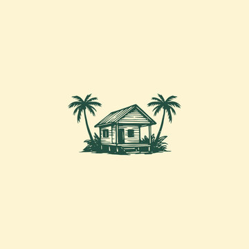 tropical-beach-cabin-art