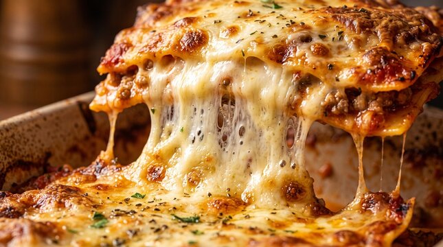 Melted Cheese Stretching Extreme Close Up Food Texture