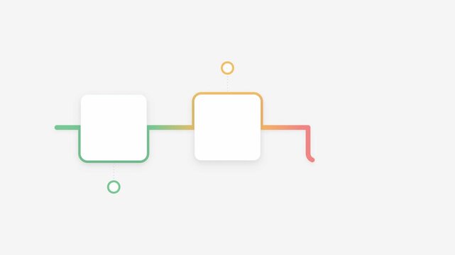 3 step infographic process animation. 4K Video