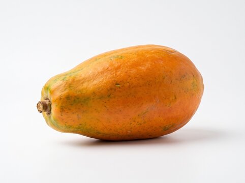 Fresh ripe papaya fruit resting horizontally tropical orange sweet food