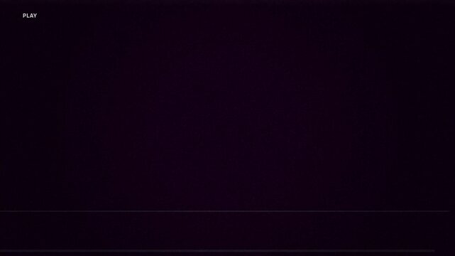 Dark purple background featuring thin horizontal lines with a small play text indicator in the upper left corner
