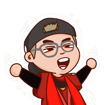 Ilustration cartoon of a man