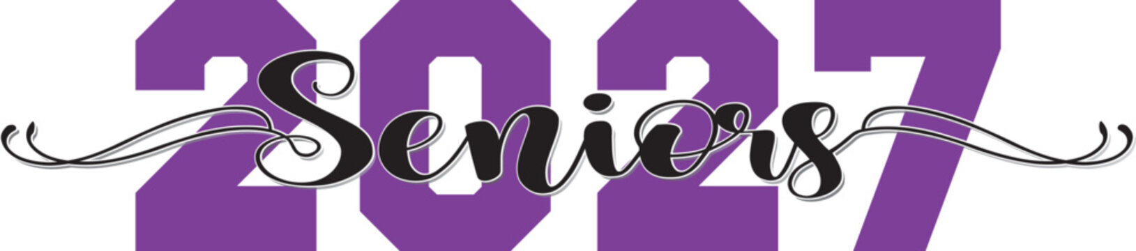 Senior class of 2027 horizontal banner 3 purple