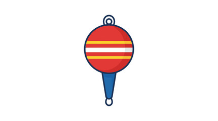 Flat Vector Illustration of a Fishing Float Isolated © Azrha
