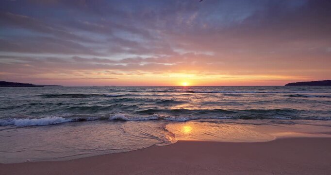 Beautiful cloudscape over the sea, sunrise shot